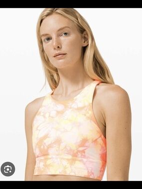 Lululemon High-Neck Longline Shibori Energy Bra